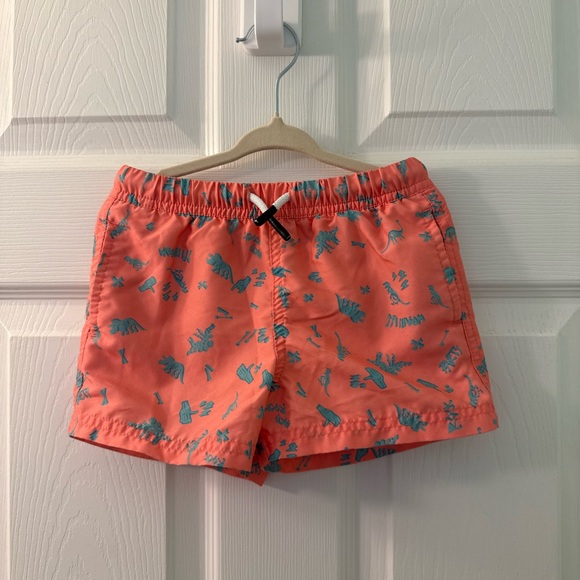 Maamgic Other - Maamgic Coral Shorts with Blue Dinosaur Print